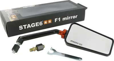 Obrázek produktu pro Univerzální pravé zrcátko STAGE6 F1 závit M8 černé