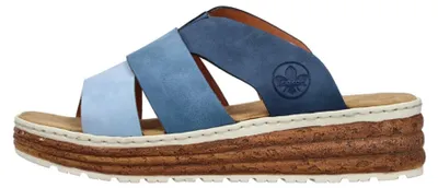 Image de Rieker 6278012 627 - Sandales pour femmes, confortables, bleues, pour les loisirs