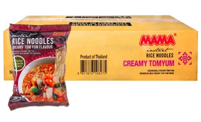 Produktbild von [ 24x 55g ] MAMA Instant Reisnudeln Shrimp Creamy Tom Yum Flavour | Glutenfrei | Instant Rice Noodles