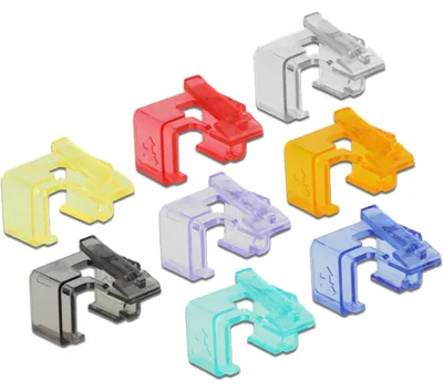 Immagine prodotto di DELOCK Netzwerk RJ45 Reparatur Clip 16 Stück Starter Set