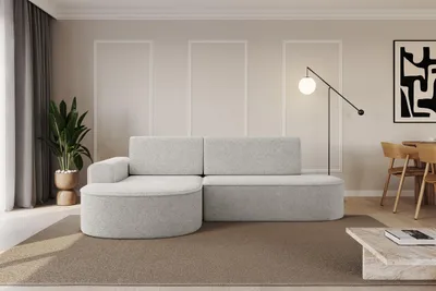 Produktbild von ALTDECOR Ecksofa mit Schlaffunktion und Bettkasten MARI-L1-S - 283x167x73cm Hellgrau - Corner Sofa Eckcouch Couch L-Form, links/rechts angeordnet Schlafcouch Ausziehbar Wohnlandschaft