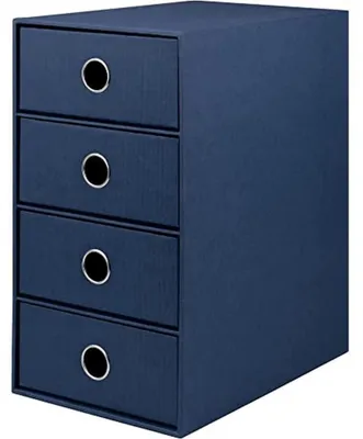 Image de BOÎTE DE RANGEMENT S.O.H.O. Boîte à tiroirs quadruple Navy / 175 x 250 x 320mm 20cm à 50cm