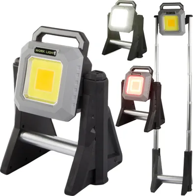 Obrázok produktu pre Bailong 08358 Halogénový teleskopický LED reflektor COB 3000, IP65, 10000mAh, 40 W