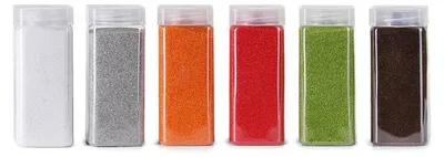 Produktbild von Dekosand, 0,1 - 0,5 mm in verschiedenen Farben, 550 ml Behälter , Farbe:grau