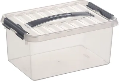 Produktbild von Aufbewahrungsbox mit Deckel 6 Liter 200x140x300mm transparent Packung mit 6 Stück