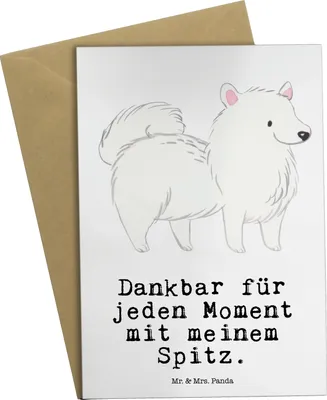 Produktbild von Mr. & Mrs. Panda Grußkarte Spitz Moment - Weiß - Geschenk, weihnachtskarten, osterkarten, babykarte, einladungskarten, hochzeitskarten