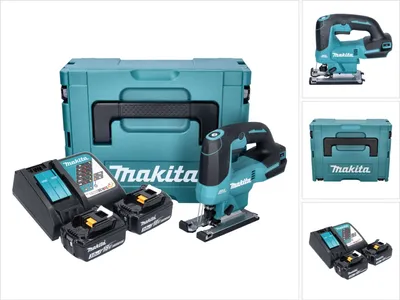Produktbild von Makita DJV 184 RFJ Akku Pendelhub Stichsäge 18 V Brushless + 2x Akku 3,0 Ah + Ladegerät + Makpac