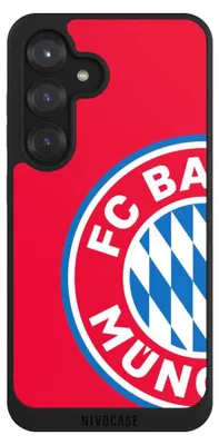 Produktbild von NIVOCASE Handyhülle für Samsung Galaxy S25  Hülle NIVOpure Case Schwarz FC Bayern München FCB Offizielles Lizenzprodukt
