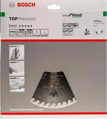 Produktbild von Kreissägeblatt Top Precision Best for Wood, 216 x 30, Z48