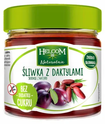 Zdjęcie produktu dla Pasta owocowa śliwka z daktylami 225ml HELCOM