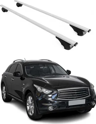 Produktbild von Dachträger Grundtäger für Infiniti QX70 2013-2019 75kg Metall Silber 2 tlg