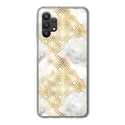 Produktbild von MuchoWow® Handyhülle Schutzhülle Hülle für Samsung Galaxy A32 5G Gold - Marmor - Muster - Geometrie Silikon Softcase Handy Hülle - Softcase