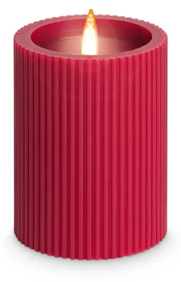 Productafbeelding van LED-kaars ca. 11 x 7,5 cm, Echte waskaars met flikkerend licht, werkt op batterijen, 6 uur timer