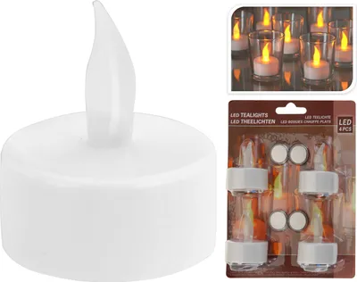 Image de 4 bougies à chauffe-plat avec LED