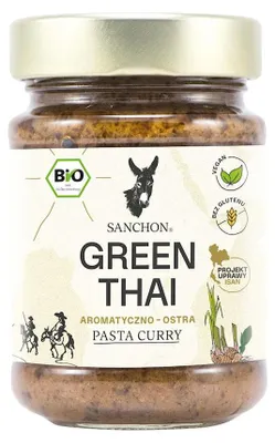 PASTA CURRY GREEN THAI BEZGLUTENOWA BIO 190 g - SANCHON