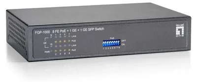 Zdjęcie produktu dla LevelOne FGP-1000, Gigabit Ethernet (10/100/1000), Pełny dupleks, Obsługa PoE