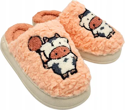 Produktbild von Damen Hausschuhe Warm Kuh Design Größe 38-39
