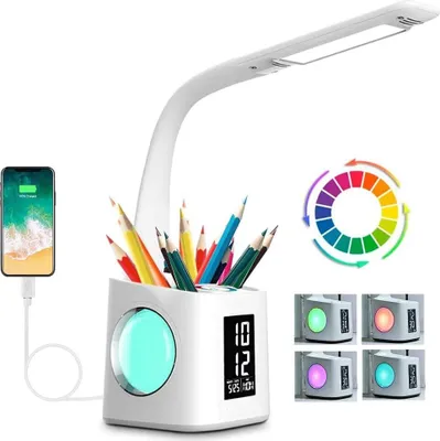 Produktbild von 7 in 1 Schreibtischlampe Kinder LED, Schreibtischlampe Touch dimmbar mit 3 Helligkeitsstufen