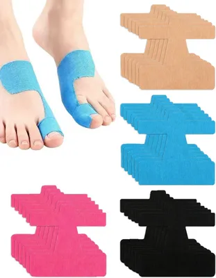 Imagen del producto de Cinta kinesiológica precortada, 24 unidades, elástica, para juanetes (hallux valgus)
