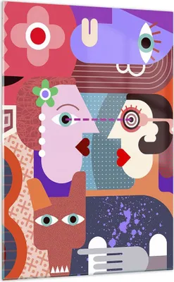Produktbild von Bilder auf glas - Einteilig - Abstraktion modern - 70x100cm - Glasbilder - Wandbilder - Bilder - zum Aufhängen bereit - Wanddekoration aus Glas - Glas Bilder - Wandbild auf Glas - GPA70x100-3984