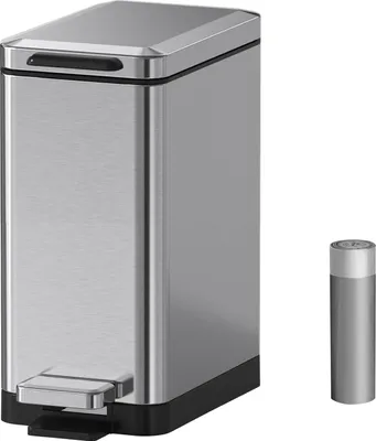 Produktbild von Mülleimer 10 l, Edelstahl, mit Fußpedal, für Küche