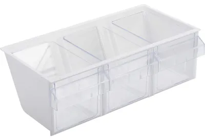 Immagine prodotto di Contenitore con 3 contenitori, capacità: 1 litro ciascuno, in plastica