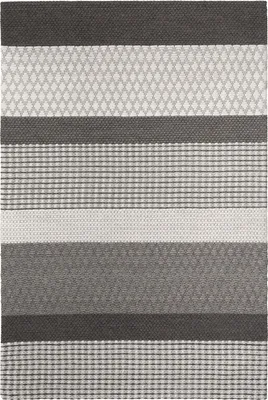 Zdjęcie produktu dla BELIANI Dywan szary wełniany 140 x 200 cm we wzory tkany żakardowo styl boho