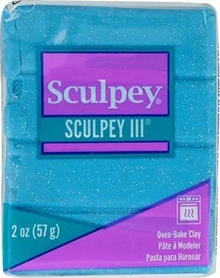 Produktbild von Sculpey Polymer Clay 57 g - blau glitzernd