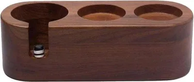 Produktbild von Famanu Tamperstation für Kaffee Espresso - 58mm mit Holzgriff