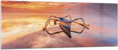 Produktbild von Bilder auf glas - Einteilig - £ódŸ Westen Die Sonne - 140x50cm - Glasbilder - Wandbilder - Bilder - zum Aufhängen bereit - Wanddekoration aus Glas - Glas Bilder - Wandbild auf Glas - GAB140x50-4433