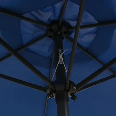 Image de vidaXL Parasol bleu 200 x 211 cm aluminium