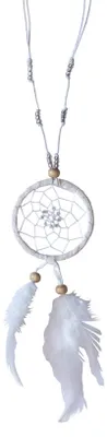 Produktbild von Traumfänger Halskette "Mandala" weiss - Ø 6cm