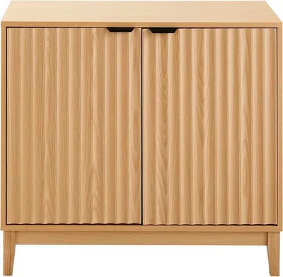Produktbild von CALICOSY - Sideboard mit 2 Türen und geriffelten Fronten L80 cm - BOLOGNE
