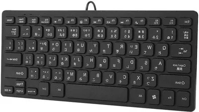 Image de Clavier filaire fin à 78 touches, noir