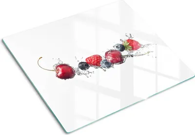Immagine prodotto di Copertura per piano cottura – Copertura per piano cottura a induzione – Piano di vetro protettivo – 60x52 cm – Piani di vetro protettivi per fornelli – Vetro temperato – Frutti di bosco