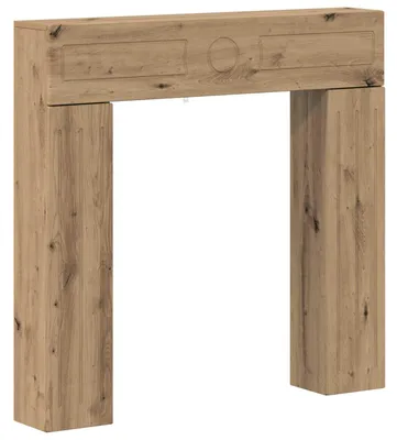 Produktbild von vidaXL Kaminumrandung Artisan-Eiche 102 x 18 x 100,5 cm Holzwerkstoff