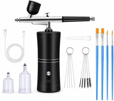 Produktbild von Kabelloses Airbrush-Set mit Kompressor für verschiedene Anwendungen