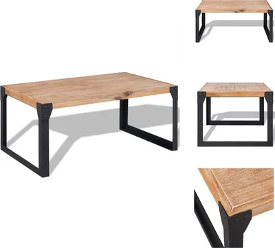 Immagine prodotto di vidaXL Tavolino in legno massiccio di acacia 100 x 60 x 45 cm - Tavolini da caffè
