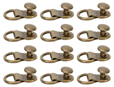 100 Sets Schuhsenkelhaken aus Messing, 9 x 14 mm, bronzefarben