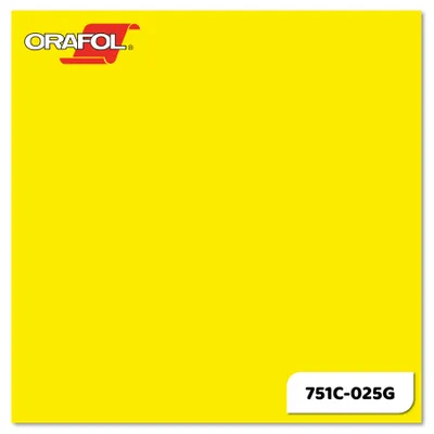 Produktbild von Plotterfolie ORACAL 751C-025G Schwefel-Gelb glänzend 31,5 x 20 cm