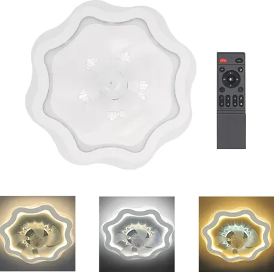 Produktbild von Deckenventilatorleuchte 72W Modern Decken Ventilator Lampe LED-Licht mit Fernbedienung