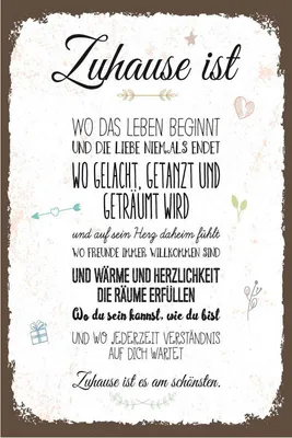 Produktbild von vianmo Holzschild 30x20 cm Zuhause ist wo das Leben beginnt