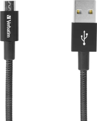 Obrázek produktu pro Verbatim Synchronizační a nabíjecí kabel Micro USB 100 cm černý, 1 m, USB A, Micro-USB A, Samec/samec, Černá
