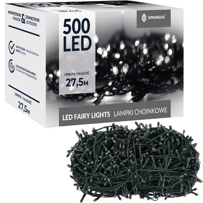 Immagine prodotto di Catena luminosa a LED - 27,5 m, 500 LED, IP44, bianco freddo + lampeggi