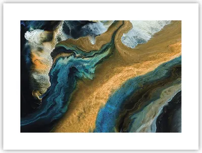 Produktbild von Poster - Poster ohne Rahmen - Abstraktion verschüttet Gold - 40x30 cm - Wand Bild - Wanddeko - Wandbilder - Kunstposter - Wandposter - Bilder - Kunstdruck - Wanddekoration - Wandbild - P2XAA40x30-4431