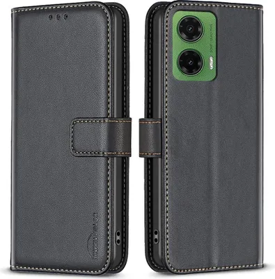 Produktbild von Motorola Moto G35 Hülle - BINFEN Klapphülle - Schwarz