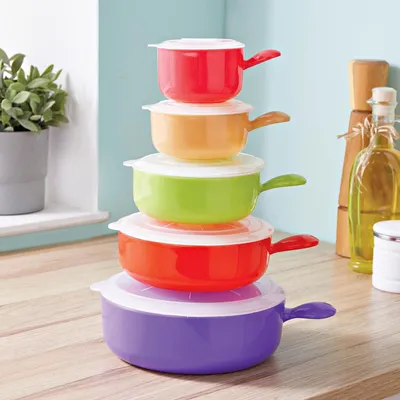 Produktbild von Omgoods – Set aus 5 mikrowellengeeigneten Aufbewahrungsbehältern