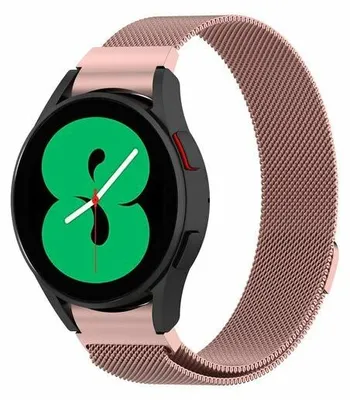 Produktbild von By Qubix passend für Samsung Galaxy Watch 4 - 40 mm / 44 mm - Milanaise-Armband (runder Anschluss) - Roségold