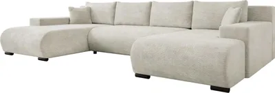 Produktbild von MIRJAN24 Ecksofa Nojan, Wohnzimmer Eckcouch mit Bettkasten und Schlaffunktion, U-Form (Farbe: Lumo 55)