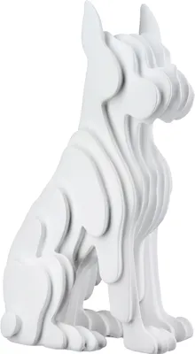 Produktbild von Gilde Figur, Dobermann, "Dog", Kunstharz, weiß, VE 3, L. 12 cm, B. 8 cm, H. 22 cm 57958 4063387579589